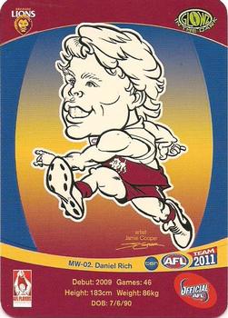 2011 Team Zone AFL Team - Magic Wildcards #MW-02 Daniel Rich Back